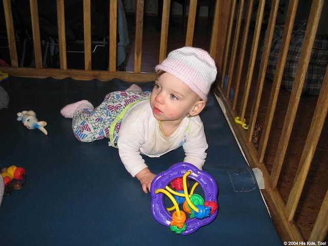 This little boy likes the new toys!