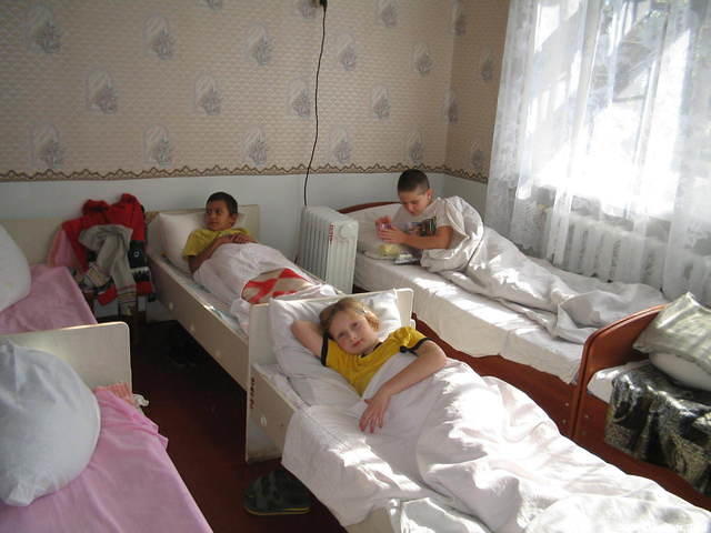 These children were resting.
