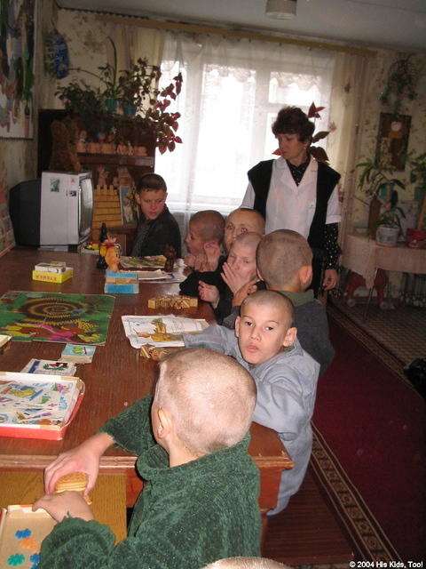 This group of children were working on puzzles.