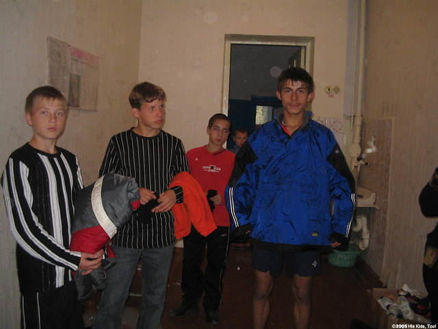 Some of the older teens with their new clothes.  Most of these teens were part of our summer Bible camp!