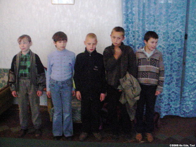 Some of the 45+ children who wait to be serviced with clothing, personal care bags, and more.