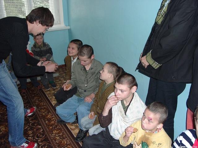 Vanya makes every effort to speak to as many children as possible.