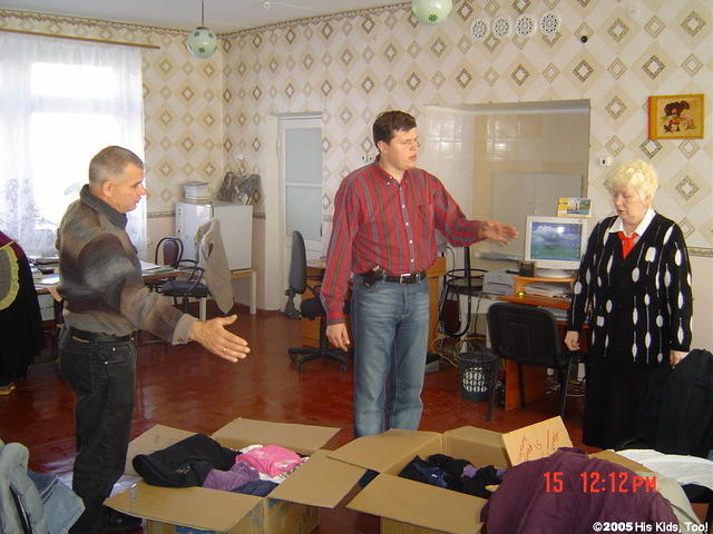 Ready to distribute cothing.
