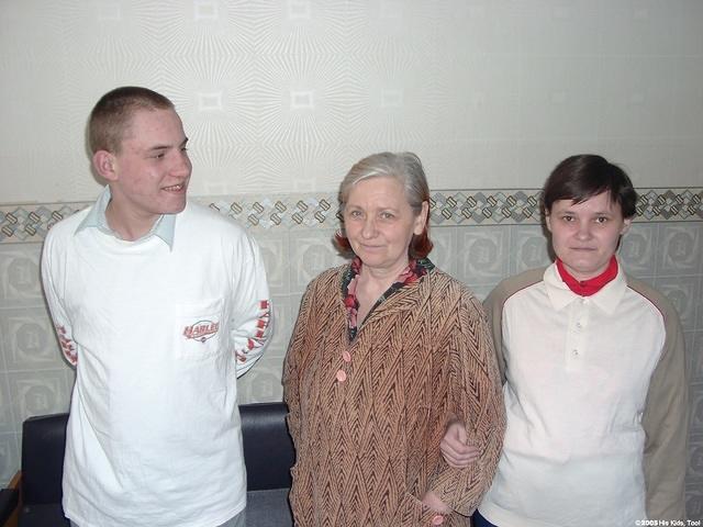 Patients in their new clothing.