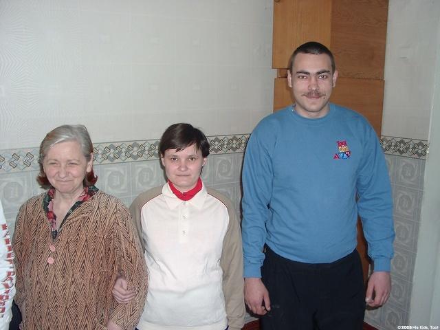 Patients in their new clothing.