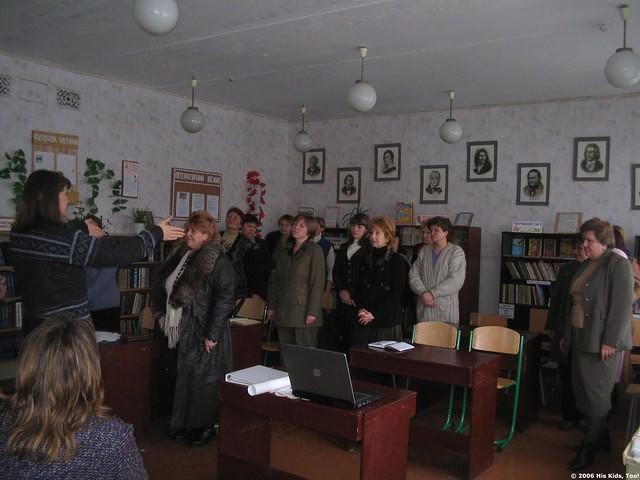 After working with students our attention was then to the teachers.