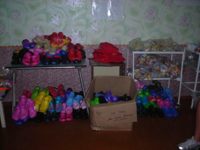 Our Crocs for Kids project was a great 'hit', and every camper in the first 4 classes received a pair.