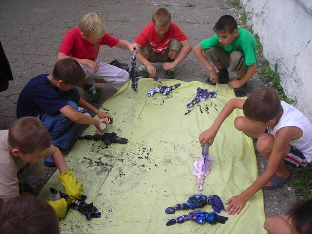 Tie-dying was a huge success!