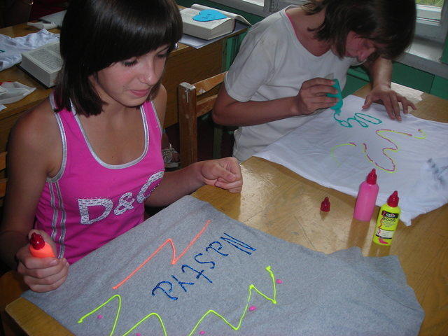 Our high school group, chose to paint their shirts.