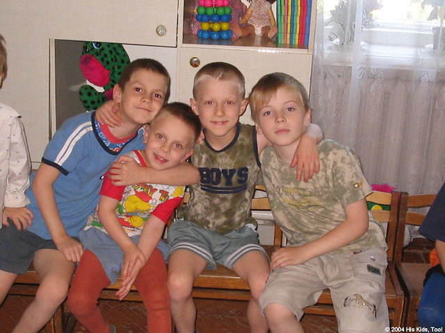 These boys gathered together for a photo!