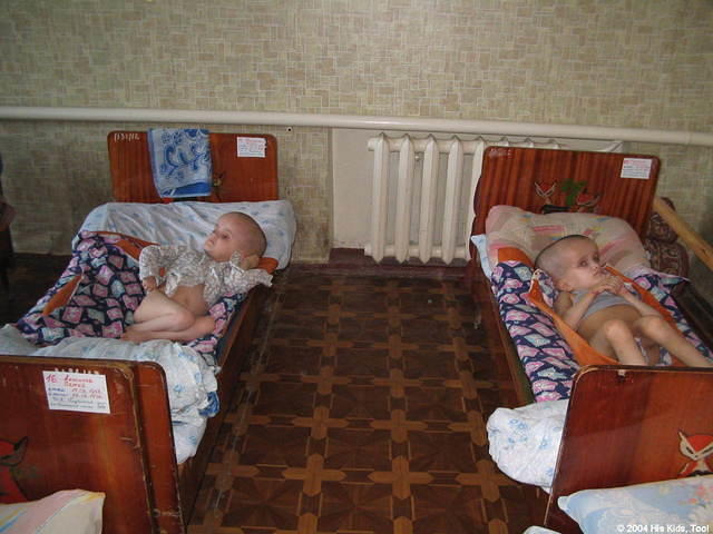 When we came to this facility, we had no idea what we would see.  In this room there were 30 children, with one worker.  Most of