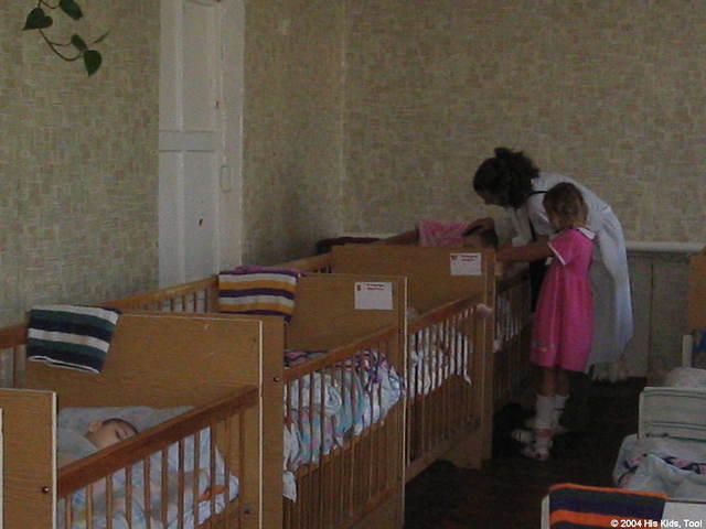 His Kids, Too! director and daughter Alla, visit with a child from the Artemivsk baby Home, met in Spring, and later transferred