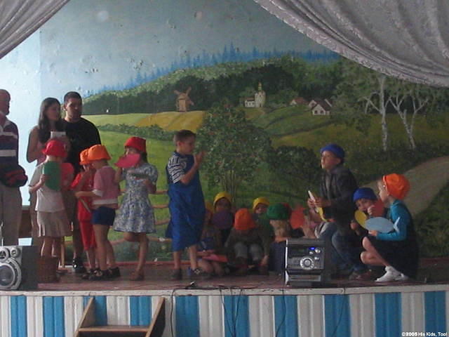 The youngest children (6-9), delighted the crowd with their skit.
