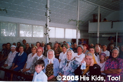 and women.  They were all very interested in the work, and prayed over the ministry.  We left 4 boxes of clothing, and over 100