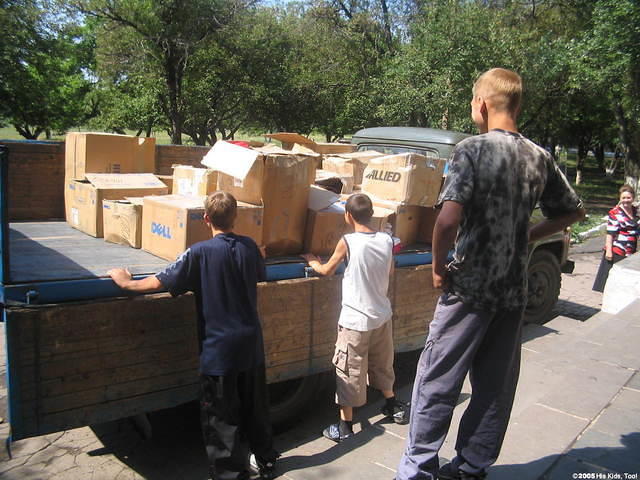 So many boxes, for so many children.