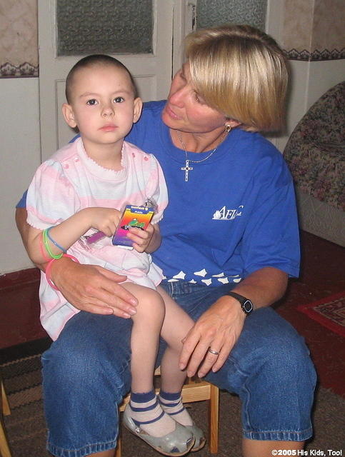 Little Kristina loves the attention that Karen gives her.