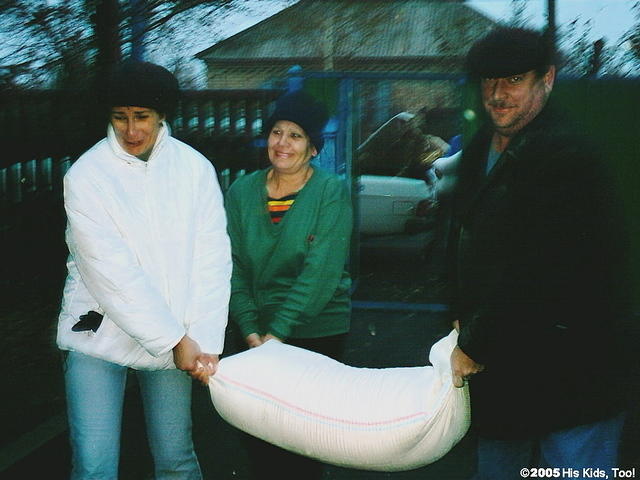 Purchasing food in large quantities is wonderful but it takes many volunteers to make it all 'happen'.  These volunteers  from D