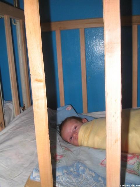 This baby is only 1 month old.