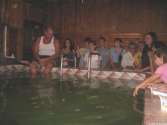 Nikka prepares to enter the water.
