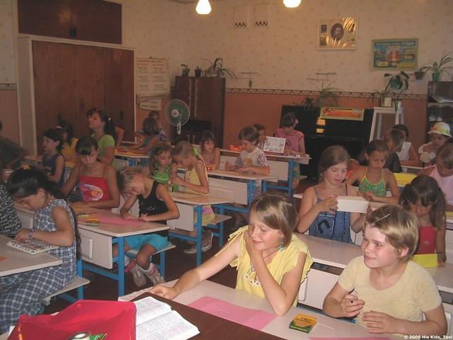 There were evening classes for the young children too.