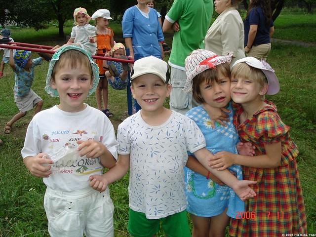 Several kids want a photo!