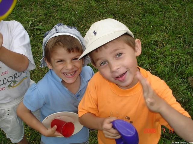 These young boys are like all others, curious and playful.