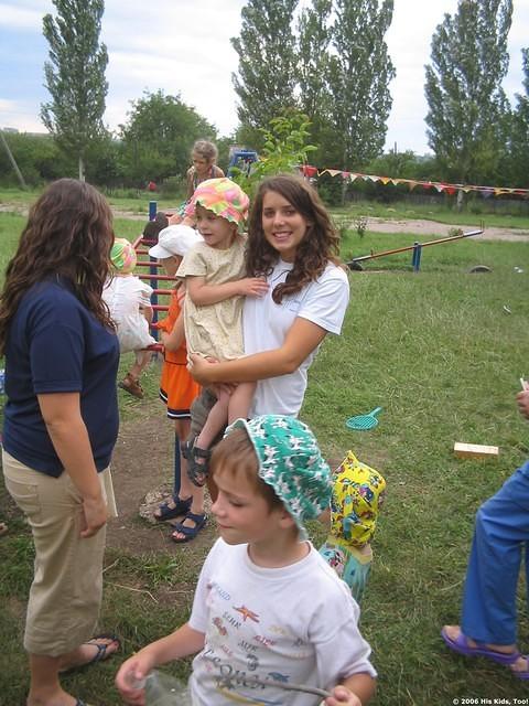 Once out in the play area, we met another group of kids...older children.