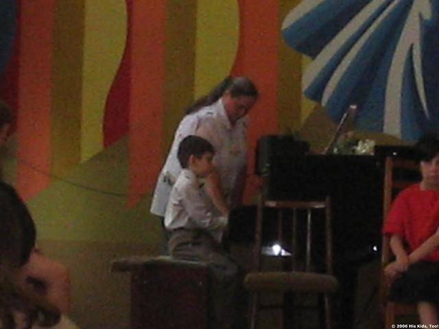 This 15yr. old visually impaired boy plays the piano.