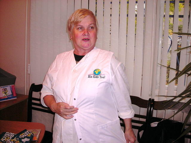 Over at Teremok Orthopedic Children's Hospital, the hospital worker was thrilled to receive a new vest!
