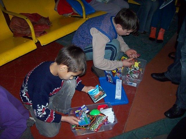 The kids were just amazed at the gifts.