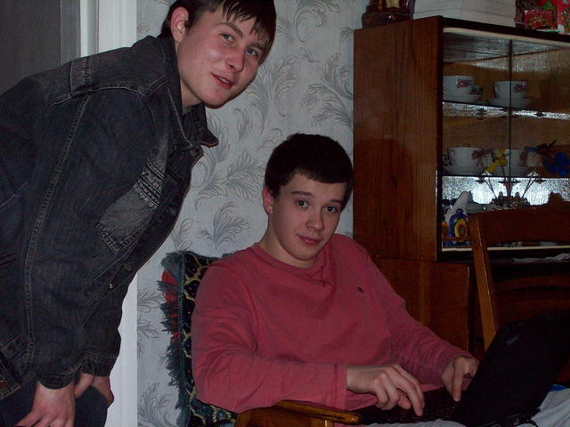 Vanya (to the right) and our friend Alyosha (who has lived at the orphanage since age 3).