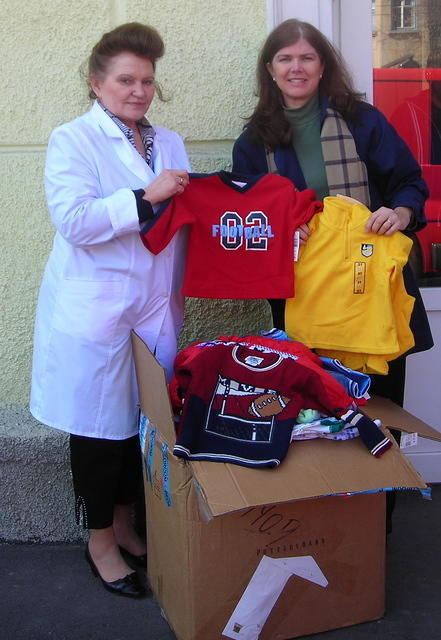 A new facility focuses on infant adoption for Ukrainians.  They were pleased with these donations.