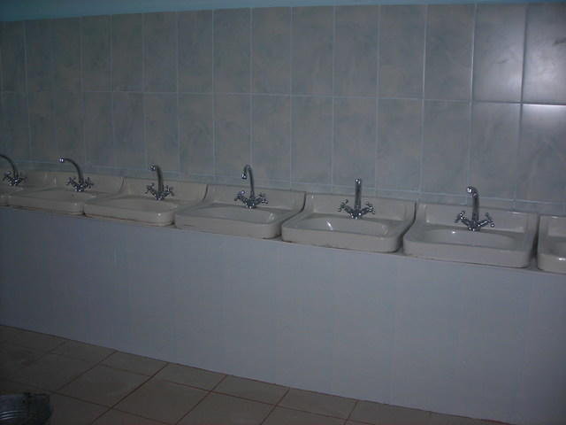 ...new sinks, windows, plumbing, heater, foot baths, all tile (floors and walls)!  Thank you, our special donor...