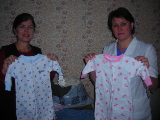 A new place that HK2 will be assisting is the local hospital maternity ward.  They were thrilled with the infant clothing.