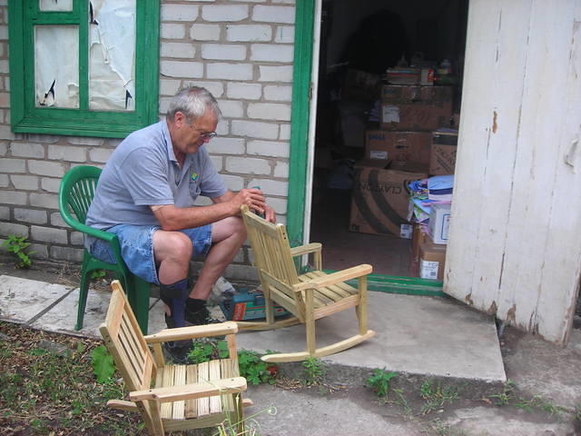 Walter worked on rocking chairs