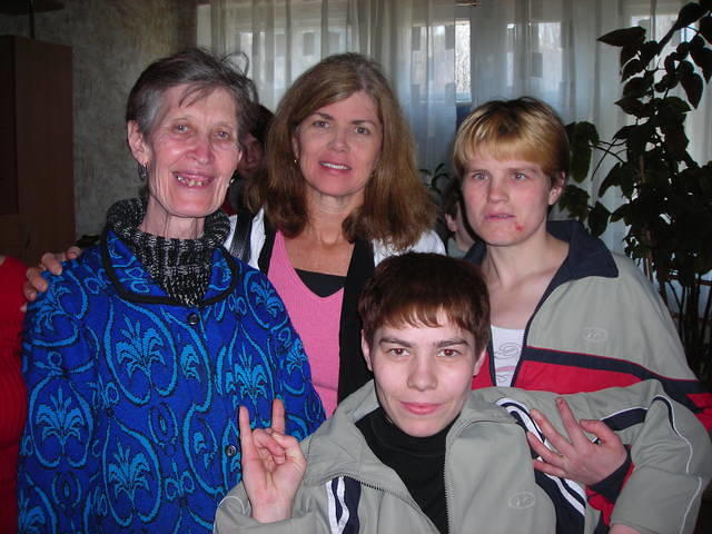 These older ladies insisted on a photo with Teresa.