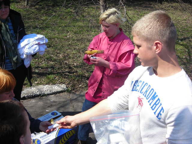 The older ladies were expecially thankful for soap and shampoo.