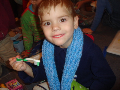 The scarves were a big hit..