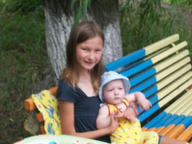 Alla and her little friend.