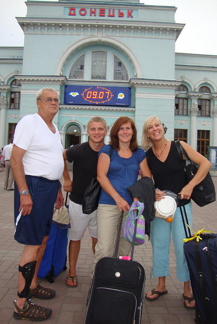 Walter, Debbie and Theresa before they depart.