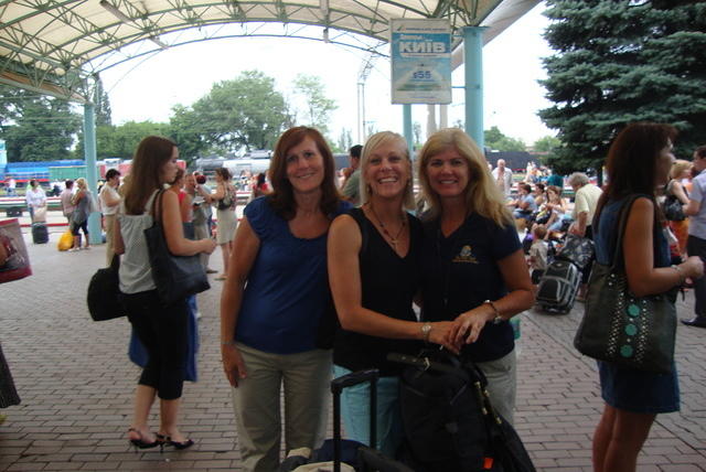 My sista's before they leave on the train for Kyiv.