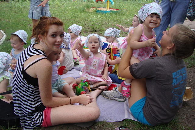 Ariel and her friends.