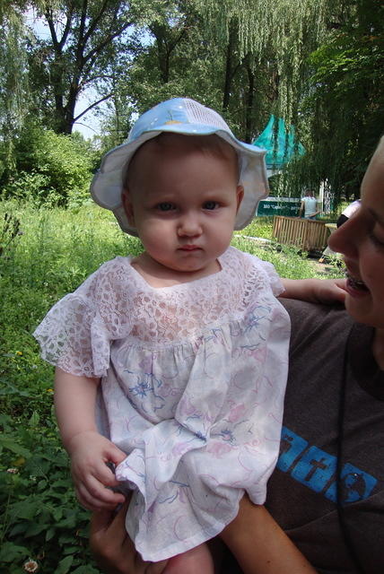 Angelina and a friend at the HIV hospital