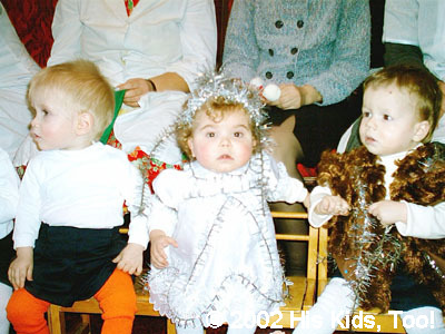 This little angel is dressed in one of the many dresses donated by J.C. Penney!
