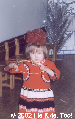 Alla practicing for her Christmas Program.