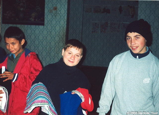 These boys are quite happy with their many gifts.