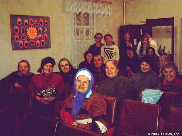 Many of the ladies that helped or received food bags.  Dzerzhinsk Church of Christ.