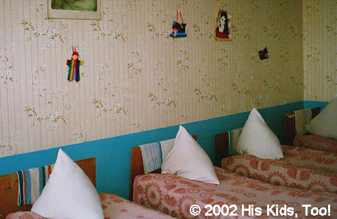 Though the walls are adorned with the craft projects from our summer VBS, much of this room was in need of repair.