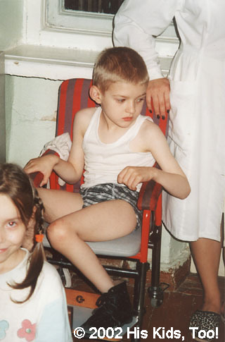 This boy once tied to this chair.