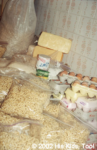 Thanks to your generous donations 30 widows and needy families received bags overflowing with food and toiletries